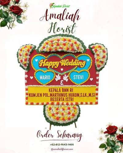 Karangan Papan Bunga Pernikahan di Ciheulang Tonggoh